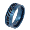 Каблучка Xuping TTM Stainless Steel колір blue візерунок ланцюжок шир. 7мм фото №2 Каблучка Xuping TTM Stainless Steel колір blue візерунок ланцюжок шир. 7мм фото №2