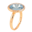 Каблучка Xuping колір Позолота 18K з кр-ми Swarovski "Кристал Aquamarine" ø 17мм фото №2