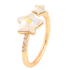 Кольцо Xuping цвет Позолота 18K с кр-ми Swarovski "Две кристальные звезды АВ" фото №3 Кольцо Xuping цвет Позолота 18K с кр-ми Swarovski "Две кристальные звезды АВ" фото №3