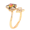 Каблучка Xuping колір Позолота 18K з кр-ми Swarovski "Дві зірки з кристалом Vitrail Medium" фото №3 Каблучка Xuping колір Позолота 18K з кр-ми Swarovski "Дві зірки з кристалом Vitrail Medium" фото №3