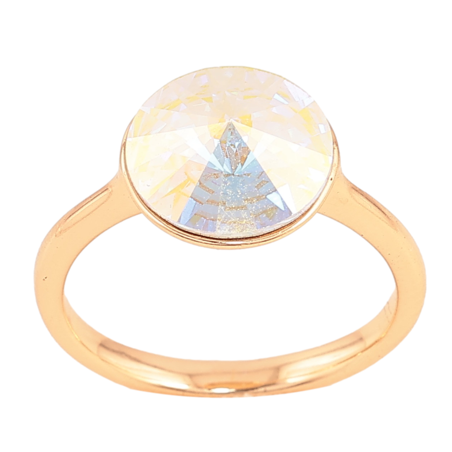 Каблучка Xuping колір Позолота 18K з кр-ми Swarovski "Кристал AВ" ø 11мм фото №1 Каблучка Xuping колір Позолота 18K з кр-ми Swarovski "Кристал AВ" ø 11мм фото №1