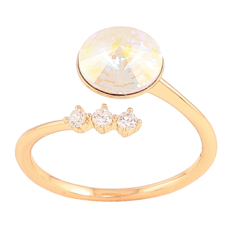 Каблучка Xuping колір Позолота 18K з кр-ми Swarovski "Кристал АВ" фото №13