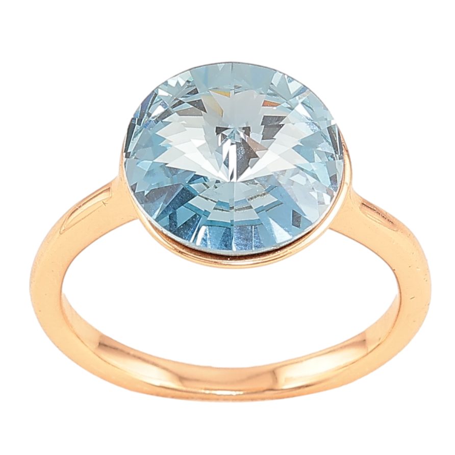 Кольцо Xuping цвет Позолота 18K с кр-ми Swarovski "Кристалл Aquamarine" ø 11мм фото №1 Кольцо Xuping цвет Позолота 18K с кр-ми Swarovski "Кристалл Aquamarine" ø 11мм фото №1