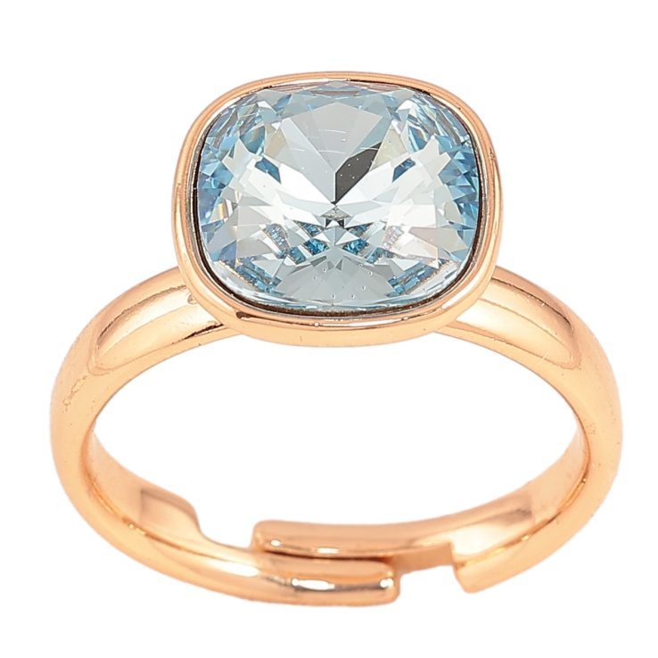 Каблучка Xuping колір Позолота 18K з кр-ми Swarovski "Кристал Aquamarine" 12х12мм фото №12 Каблучка Xuping колір Позолота 18K з кр-ми Swarovski "Кристал Aquamarine" 12х12мм фото №12