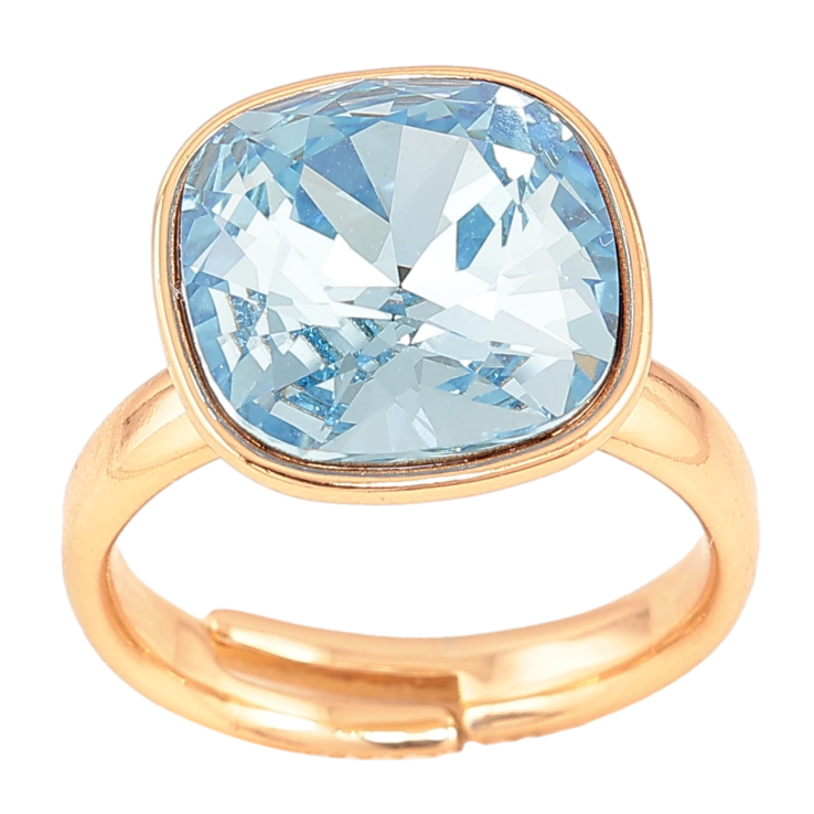 Каблучка Xuping колір Позолота 18K з кр-ми Swarovski "Кристал Aquamarine" 14х14мм фото №25 Каблучка Xuping колір Позолота 18K з кр-ми Swarovski "Кристал Aquamarine" 14х14мм фото №25