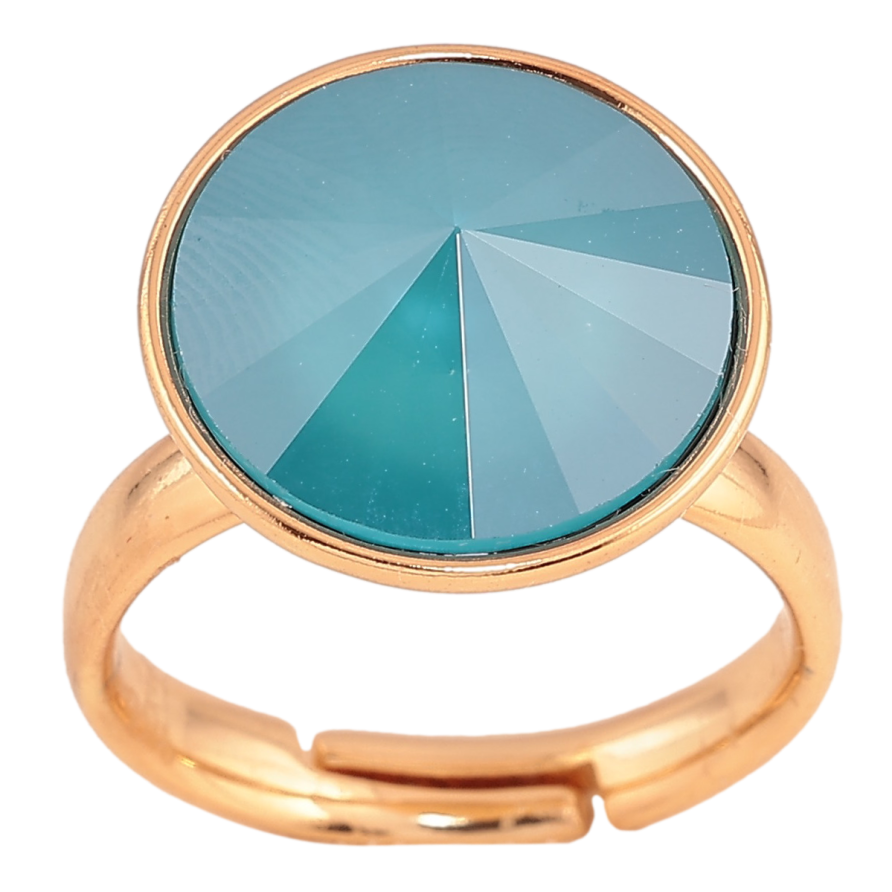 Каблучка Xuping колір Позолота 18K з кр-ми Swarovski "Кристал Azure Blue" ø 16мм фото №1 Каблучка Xuping колір Позолота 18K з кр-ми Swarovski "Кристал Azure Blue" ø 16мм фото №1