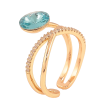 Кольцо Xuping цвет Позолота 18K с кр-ми Swarovski "Кристалл Light Turquoisel" фото №3 Кольцо Xuping цвет Позолота 18K с кр-ми Swarovski "Кристалл Light Turquoisel" фото №3