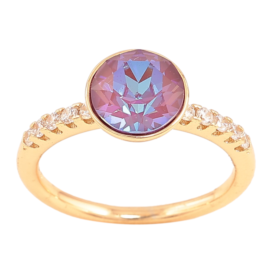 Каблучка Xuping колір Позолота 18K з кр-ми Swarovski "Кристал Burgundy Delite" ø 9мм фото №1 Каблучка Xuping колір Позолота 18K з кр-ми Swarovski "Кристал Burgundy Delite" ø 9мм фото №1