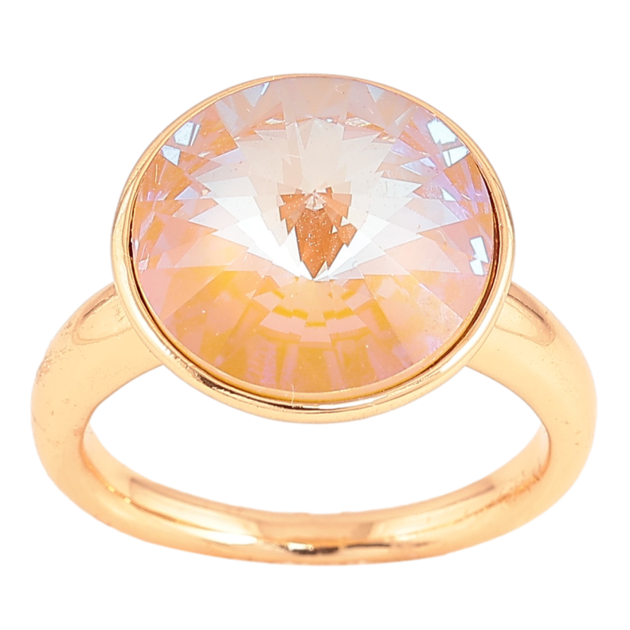 Каблучка Xuping колір Позолота 18K з кр-ми Swarovski "Кристал Cappuccino Delite" ø 15мм фото №1 Каблучка Xuping колір Позолота 18K з кр-ми Swarovski "Кристал Cappuccino Delite" ø 15мм фото №1