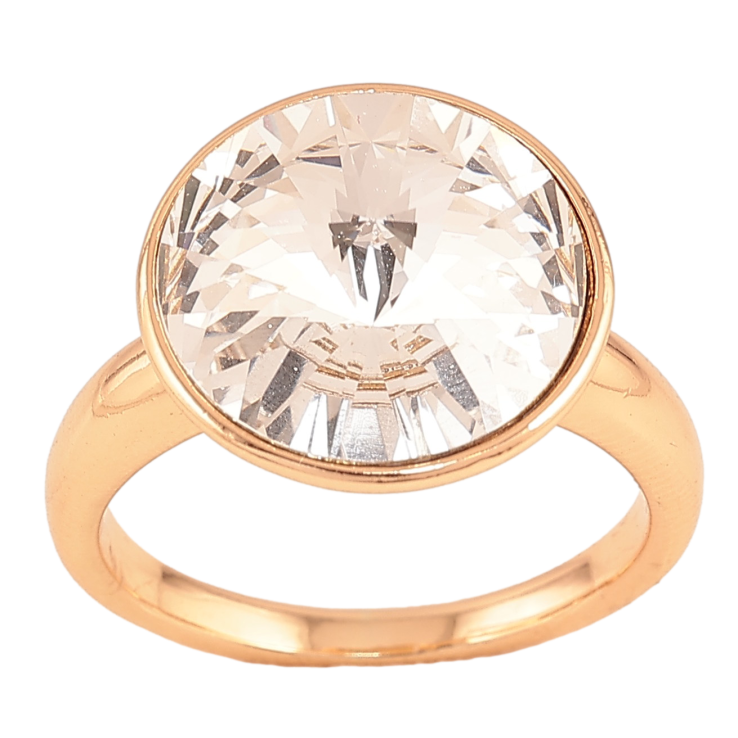 Каблучка Xuping колір Позолота 18K з кр-ми Swarovski "Кристал Clear" ø 15мм фото №2 Каблучка Xuping колір Позолота 18K з кр-ми Swarovski "Кристал Clear" ø 15мм фото №2