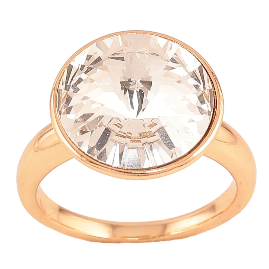 Каблучка Xuping колір Позолота 18K з кр-ми Swarovski "Кристал Clear" ø 15мм фото №1 Каблучка Xuping колір Позолота 18K з кр-ми Swarovski "Кристал Clear" ø 15мм фото №1