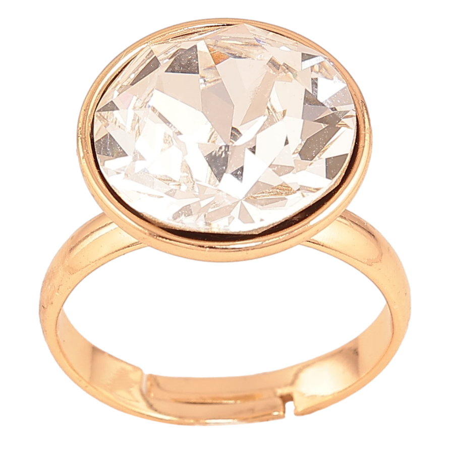 Кольцо Xuping цвет Позолота 18K с кр-ми Swarovski "Кристалл Clear ø 15мм фото №1