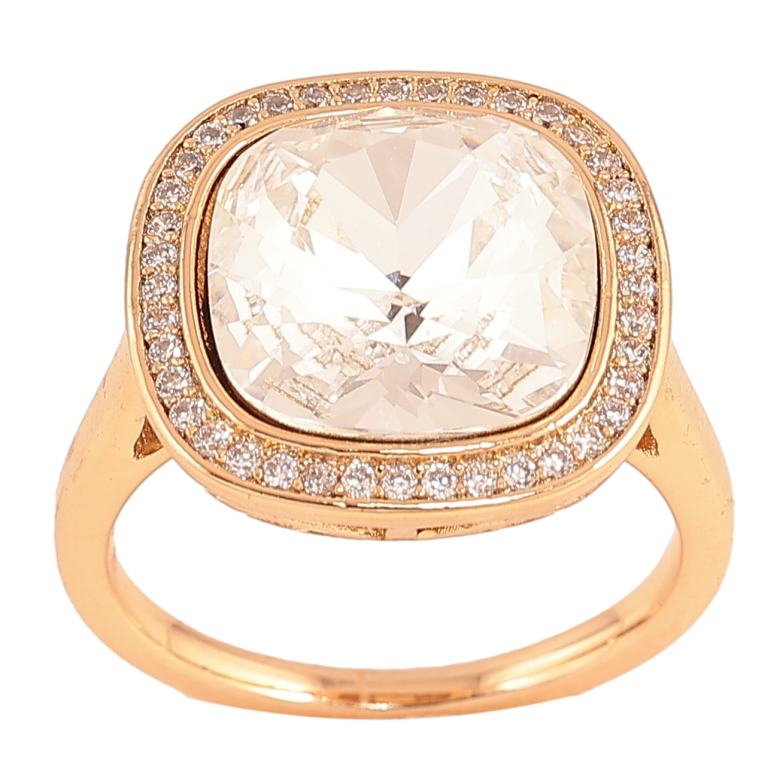 Каблучка Xuping колір Позолота 18K з кр-ми Swarovski "Кристал Clear" 17х17мм фото №3 Каблучка Xuping колір Позолота 18K з кр-ми Swarovski "Кристал Clear" 17х17мм фото №3