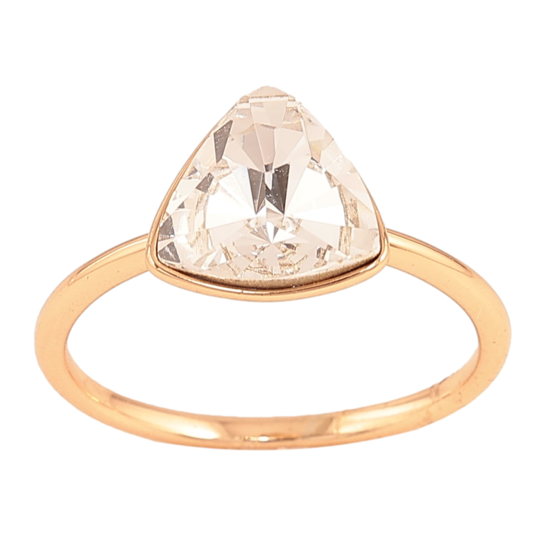 Каблучка Xuping колір Позолота 18K з кр-ми Swarovski "Кристал Clear" фото №6