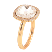Кольцо Xuping цвет Позолота 18K с кр-ми Swarovski "Кристалл Clear в обрамлении кристаллов" 15х15мм фото №2