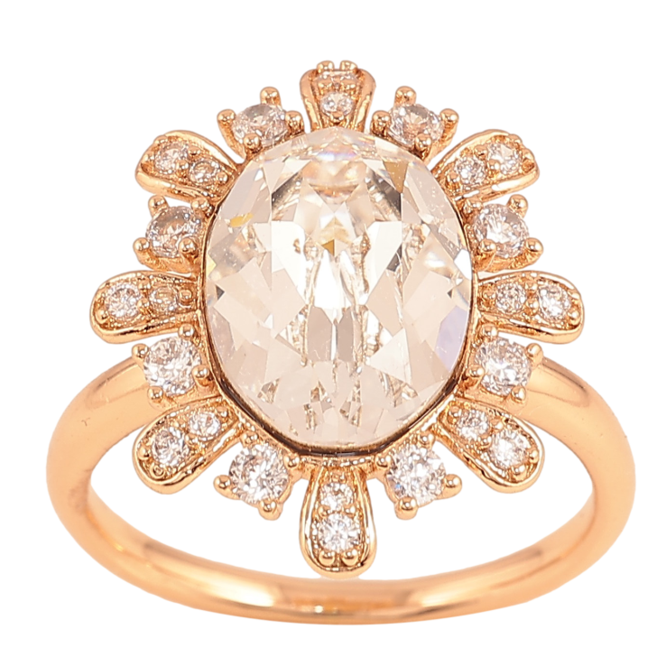 Каблучка Xuping колір Позолота 18K з кр-ми Swarovski "Кристал Clear з промінчиками" фото №22 Каблучка Xuping колір Позолота 18K з кр-ми Swarovski "Кристал Clear з промінчиками" фото №22