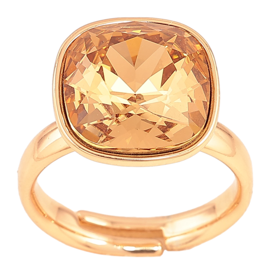 Кольцо Xuping цвет 18K с кр-ми Swarovski Кристалл Copper 14х14мм фото №1 Кольцо Xuping цвет 18K с кр-ми Swarovski Кристалл Copper 14х14мм фото №1