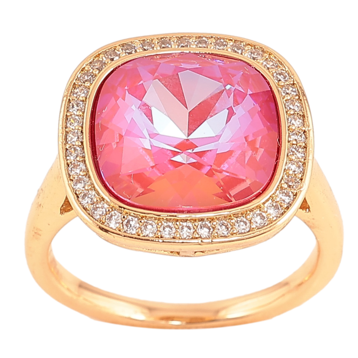 Каблучка Xuping колір Позолота 18K з кр-ми Swarovski "Кристал Fuchsia Delitе" 16х16мм фото №15 Каблучка Xuping колір Позолота 18K з кр-ми Swarovski "Кристал Fuchsia Delitе" 16х16мм фото №15