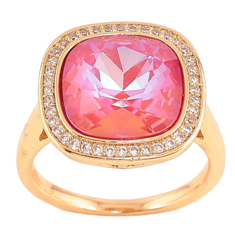 Каблучка Xuping колір Позолота 18K з кр-ми Swarovski "Кристал Fuchsia Delitе" 16х16мм фото №19 Каблучка Xuping колір Позолота 18K з кр-ми Swarovski "Кристал Fuchsia Delitе" 16х16мм фото №19