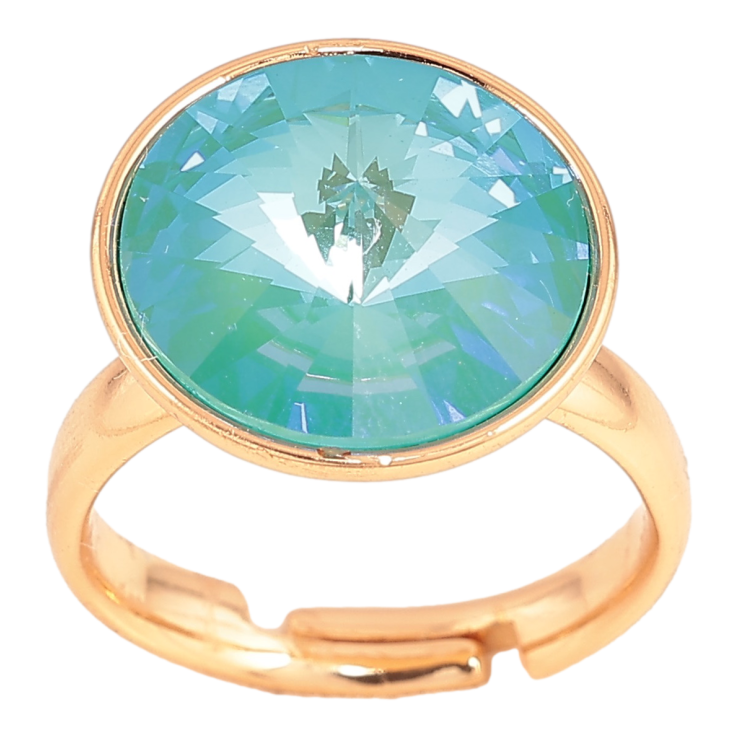 Каблучка Xuping колір Позолота 18K з кр-ми Swarovski "Кристал Laguna Delite" ø 16мм фото №3 Каблучка Xuping колір Позолота 18K з кр-ми Swarovski "Кристал Laguna Delite" ø 16мм фото №3