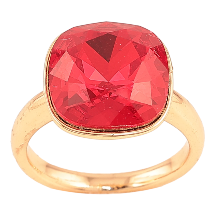 Каблучка Xuping колір Позолота 18K з кр-ми Swarovski "Кристал Siam" 13х13мм фото №9 Каблучка Xuping колір Позолота 18K з кр-ми Swarovski "Кристал Siam" 13х13мм фото №9