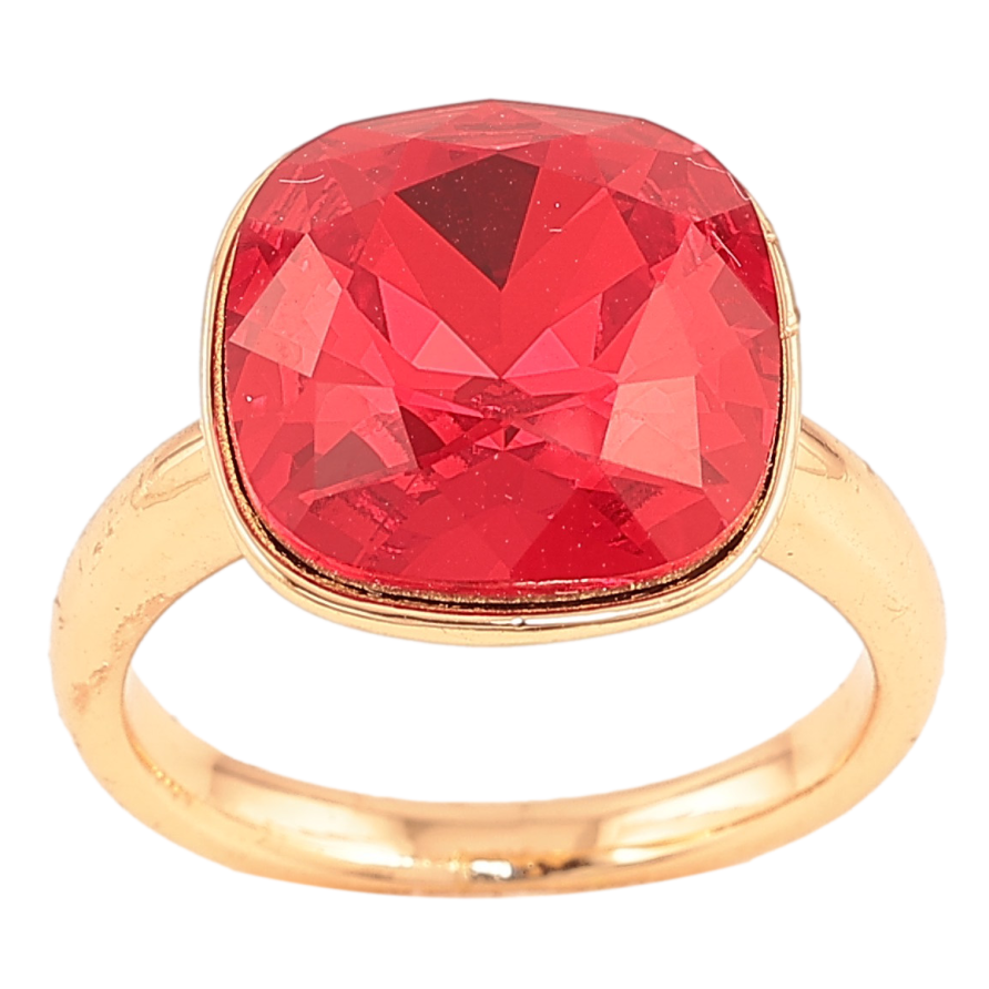 Каблучка Xuping колір Позолота 18K з кр-ми Swarovski "Кристал Siam" 13х13мм фото №1 Каблучка Xuping колір Позолота 18K з кр-ми Swarovski "Кристал Siam" 13х13мм фото №1