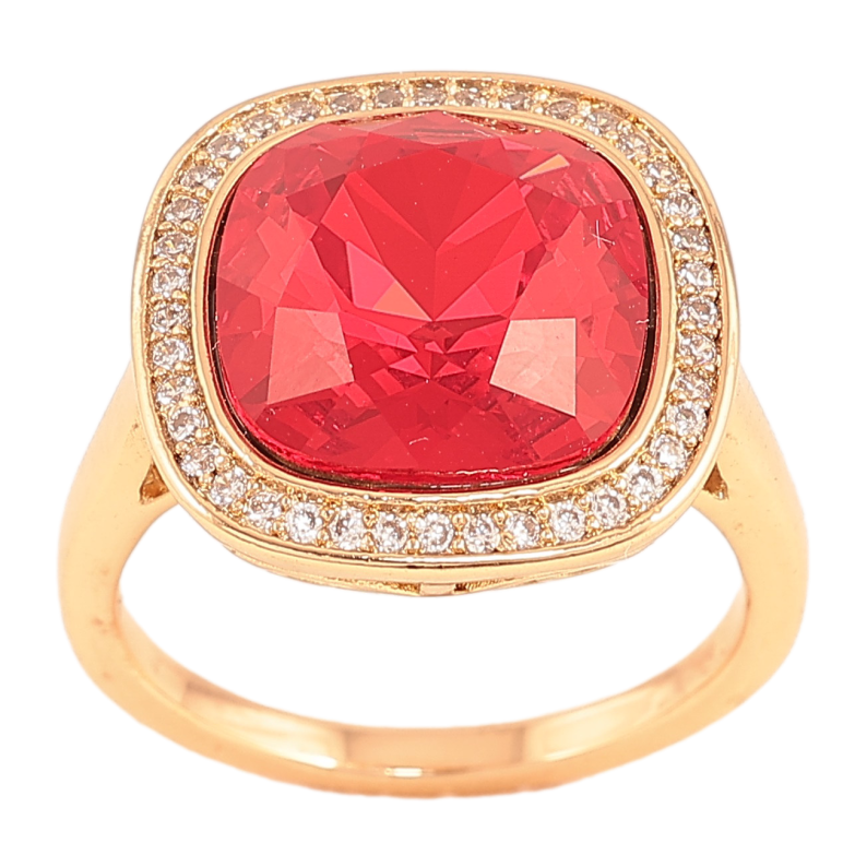 Каблучка Xuping колір Позолота 18K з кр-ми Swarovski "Кристал Siam" 16х16мм фото №9 Каблучка Xuping колір Позолота 18K з кр-ми Swarovski "Кристал Siam" 16х16мм фото №9