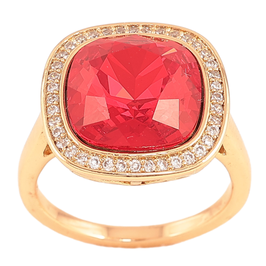 Кольцо Xuping цвет Позолота 18K с кр-ми Swarovski "Кристалл Siam" 16х16мм фото №1 Кольцо Xuping цвет Позолота 18K с кр-ми Swarovski "Кристалл Siam" 16х16мм фото №1