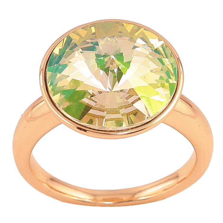 Каблучка Xuping колір Позолота 18K з кр-ми Swarovski "Кристал Vitrail Light" ø 15мм фото №25