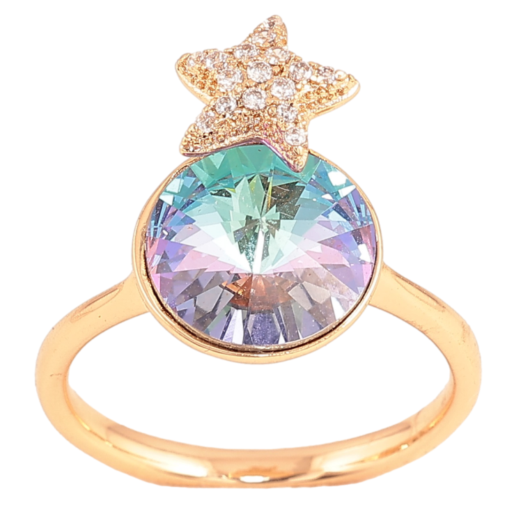 Каблучка Xuping колір Позолота 18K з кр-ми Swarovski "Кристал Paradise Shine із зіркою" фото №17 Каблучка Xuping колір Позолота 18K з кр-ми Swarovski "Кристал Paradise Shine із зіркою" фото №17