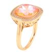 Каблучка Xuping колір Позолота 18K з кр-ми Swarovski "Кристал Peach Delite" фото №2 Каблучка Xuping колір Позолота 18K з кр-ми Swarovski "Кристал Peach Delite" фото №2