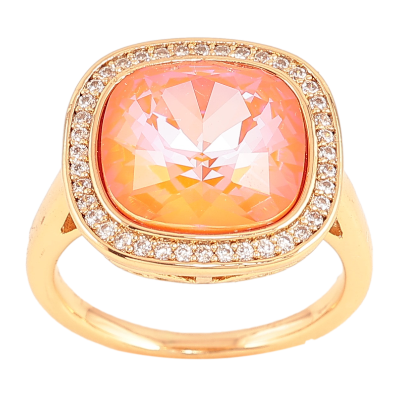 Каблучка Xuping колір Позолота 18K з кр-ми Swarovski "Кристал Peach Delite" фото №23 Каблучка Xuping колір Позолота 18K з кр-ми Swarovski "Кристал Peach Delite" фото №23