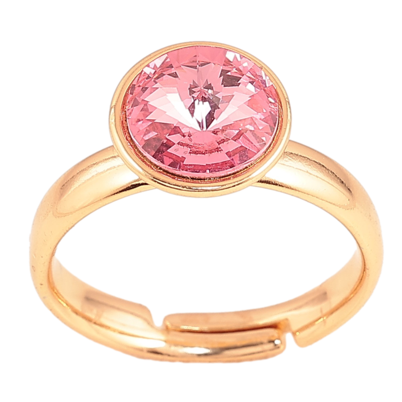 Каблучка Xuping колір 18K з кр-ми Swarovski "Кристал Rose" ø 10мм фото №3