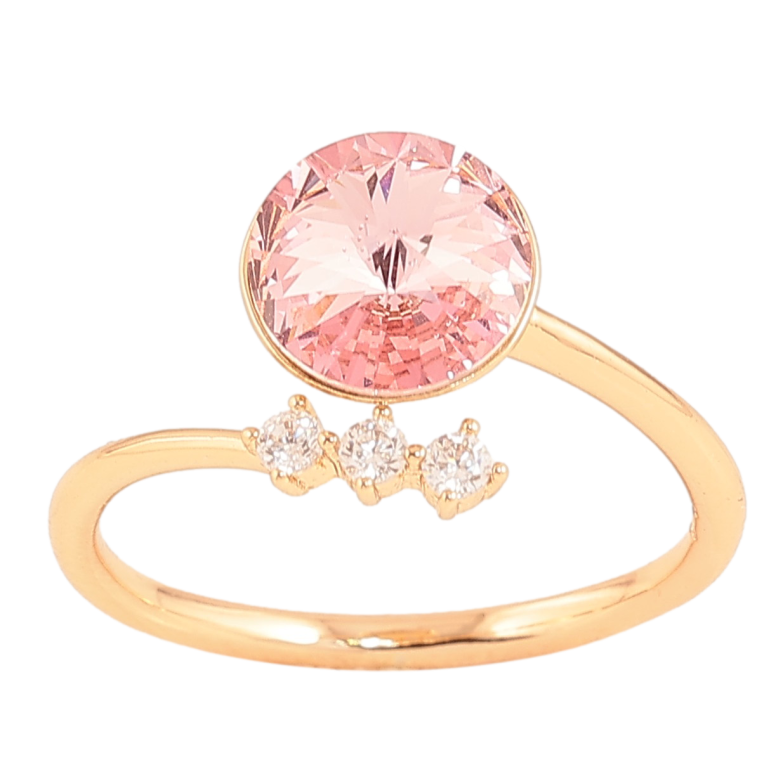 Каблучка Xuping колір Позолота 18K з кр-ми Swarovski "Кристал Rose" фото №5 Каблучка Xuping колір Позолота 18K з кр-ми Swarovski "Кристал Rose" фото №5