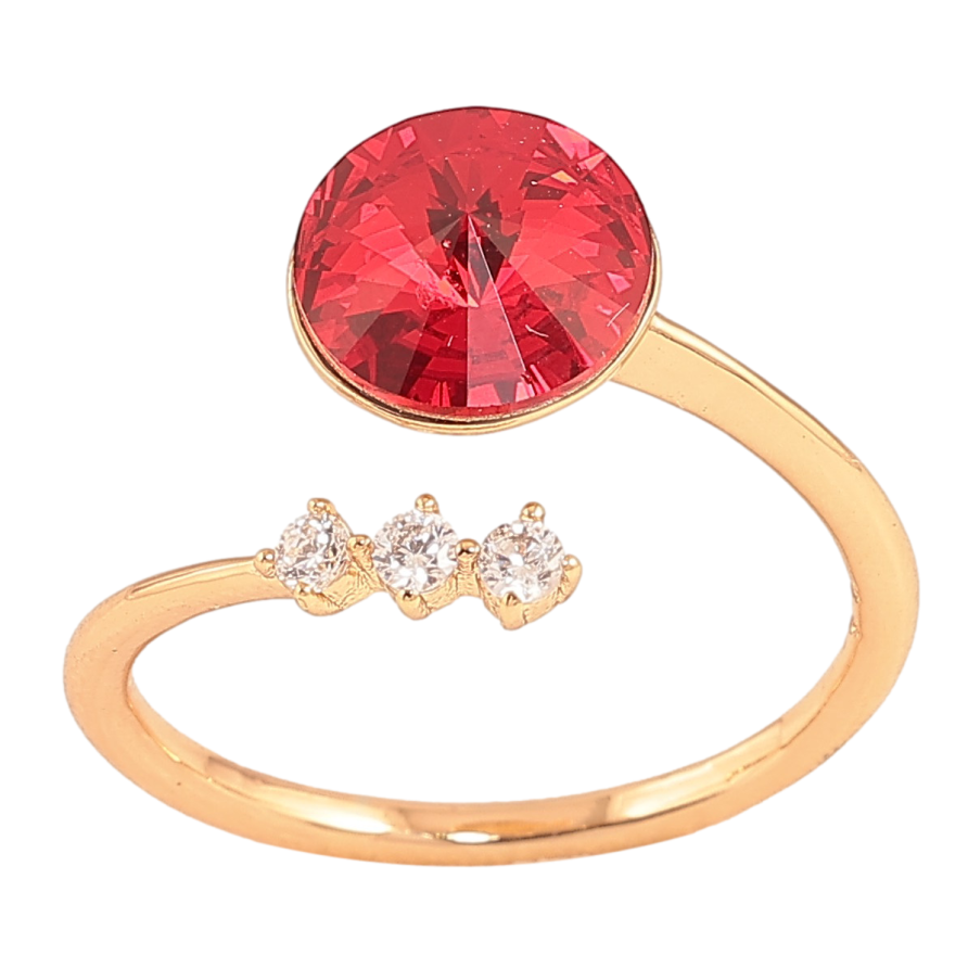 Каблучка Xuping колір Позолота 18K з кр-ми Swarovski "Кристал Siam" фото №1 Каблучка Xuping колір Позолота 18K з кр-ми Swarovski "Кристал Siam" фото №1