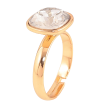 Каблучка Xuping колір Позолота 18K з кр-ми Swarovski "Кристал Silver Night" 12х12мм фото №3