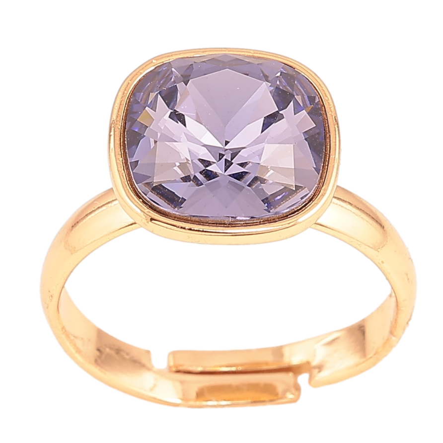 Каблучка Xuping колір Позолота 18K з кр-ми Swarovski "Кристал Tanzanite" 12х12мм фото №1 Каблучка Xuping колір Позолота 18K з кр-ми Swarovski "Кристал Tanzanite" 12х12мм фото №1