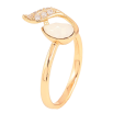 Каблучка Xuping колір Позолота 18K з кр-ми Swarovski "Кристал White Opal з листочком" фото №2