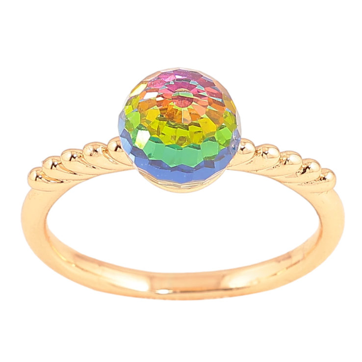 Каблучка Xuping колір Позолота 18K з кр-ми Swarovski "Кристальна куля Vitrail Medium" ø 8мм фото №9 Каблучка Xuping колір Позолота 18K з кр-ми Swarovski "Кристальна куля Vitrail Medium" ø 8мм фото №9