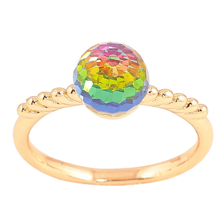 Кольцо Xuping цвет Позолота 18K с кр-ми Swarovski "Кристальный шар Vitrail Medium" ø 8мм фото №13 Кольцо Xuping цвет Позолота 18K с кр-ми Swarovski "Кристальный шар Vitrail Medium" ø 8мм фото №13