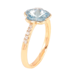 Кольцо Xuping цвет Позолота 18K с кр-ми Swarovski "Кристальный цветочек Aquamarine" фото №2 Кольцо Xuping цвет Позолота 18K с кр-ми Swarovski "Кристальный цветочек Aquamarine" фото №2