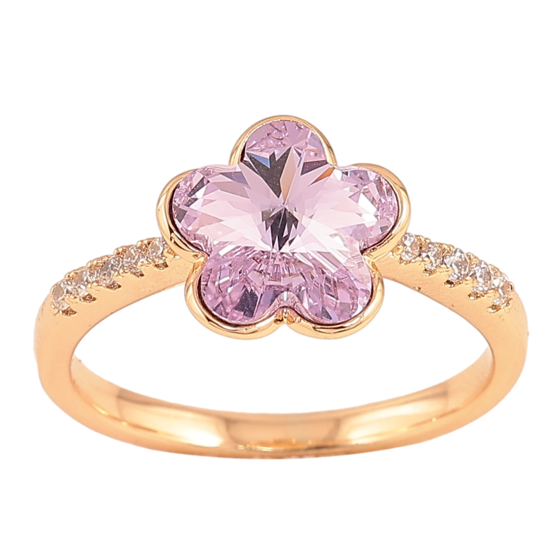 Кольцо Xuping цвет Позолота 18K с кр-ми Swarovski "Кристальный цветочек Tanzanite" фото №22
