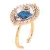 Каблучка Xuping колір Позолота 18K з кр-ми Swarovski "Кристальне око" фото №3 Каблучка Xuping колір Позолота 18K з кр-ми Swarovski "Кристальне око" фото №3