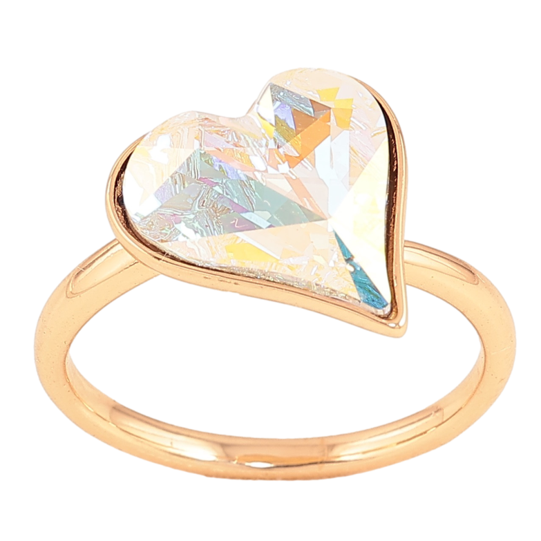 Каблучка Xuping колір Позолота 18K з кр-ми Swarovski "Кристальне серце АВ" фото №7 Каблучка Xuping колір Позолота 18K з кр-ми Swarovski "Кристальне серце АВ" фото №7