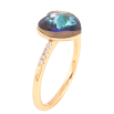 Кольцо Xuping цвет Позолота 18K с кр-ми Swarovski "Кристальное сердце Metallic Blue" фото №3 Кольцо Xuping цвет Позолота 18K с кр-ми Swarovski "Кристальное сердце Metallic Blue" фото №3