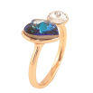 Кольцо Xuping цвет Позолота 18K с кр-ми Swarovski "Кристальное сердце Metallic Blue и Clear" фото №3 Кольцо Xuping цвет Позолота 18K с кр-ми Swarovski "Кристальное сердце Metallic Blue и Clear" фото №3