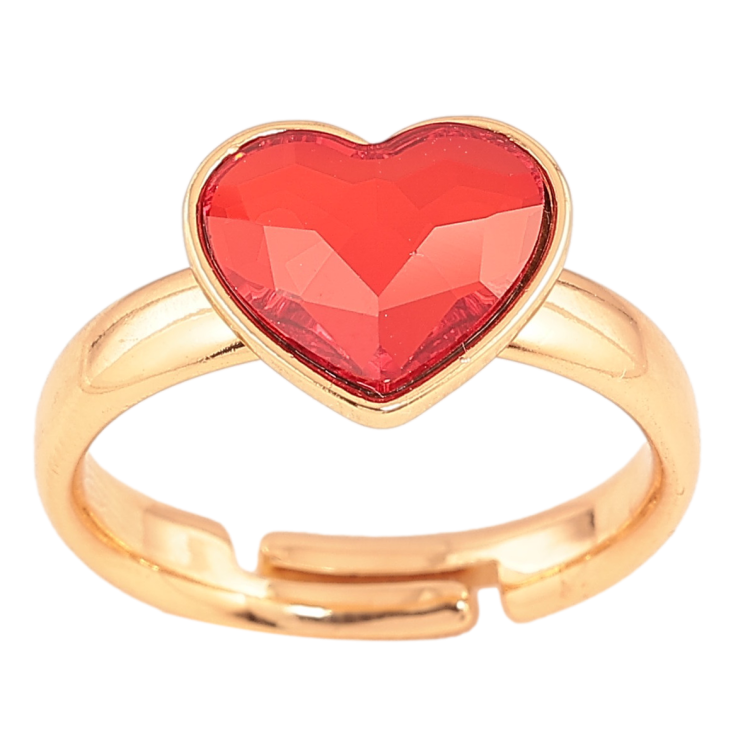 Каблучка Xuping колір Позолота 18K з кр-ми Swarovski "Кристальне серце Siam" фото №7 Каблучка Xuping колір Позолота 18K з кр-ми Swarovski "Кристальне серце Siam" фото №7