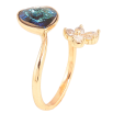 Кольцо Xuping цвет Позолота 18K с кр-ми Swarovski "Кристальное сердце Metallic Blue с цветочком" фото №4