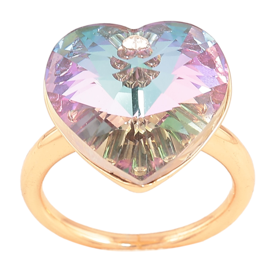 Каблучка Xuping колір Позолота 18K з кр-ми Swarovski "Кристальне серце Paradise Shine" фото №1 Каблучка Xuping колір Позолота 18K з кр-ми Swarovski "Кристальне серце Paradise Shine" фото №1