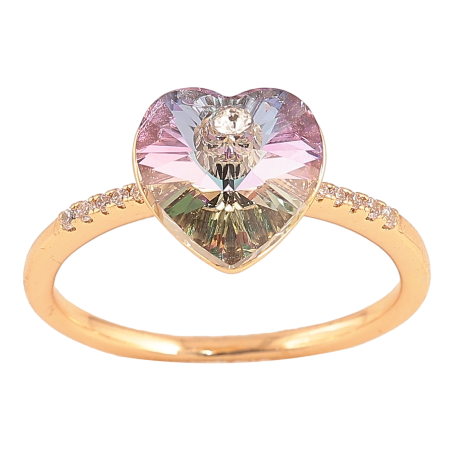 Каблучка Xuping колір Позолота 18K з кр-ми Swarovski "Кристальне серце Paradise Shine" фото №1 Каблучка Xuping колір Позолота 18K з кр-ми Swarovski "Кристальне серце Paradise Shine" фото №1
